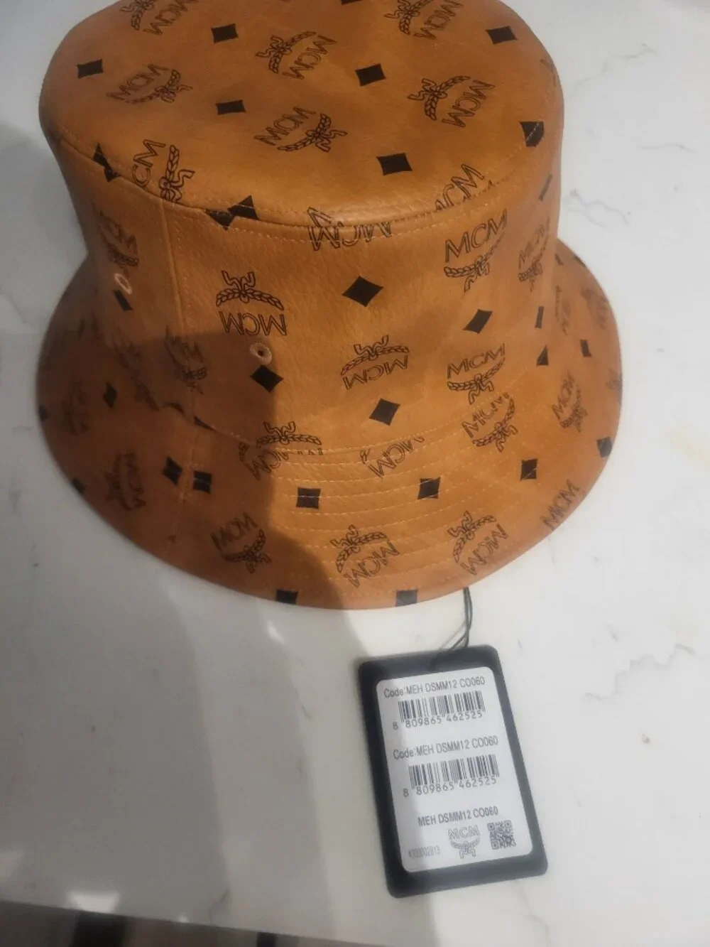 MCM Cognac Visetos Monogram Bucket Hat NWT – Authentic Designer Hat
